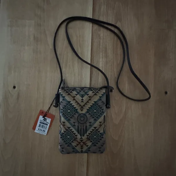 American Bling Southwestern Aztec Dreamcatcher Crossbody Phone‎ Bag NEW - Image 8