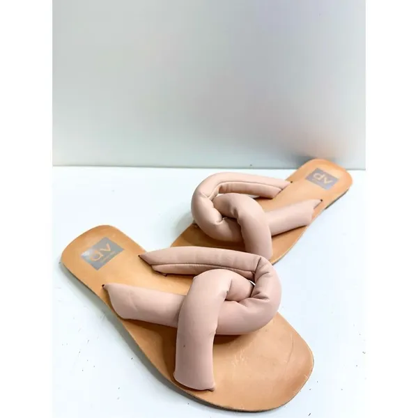 DV Dolce Vita Joanna Knotted Padded Slide Sandals Blush Pink Size 7‎ Flat Shoes - Image 8