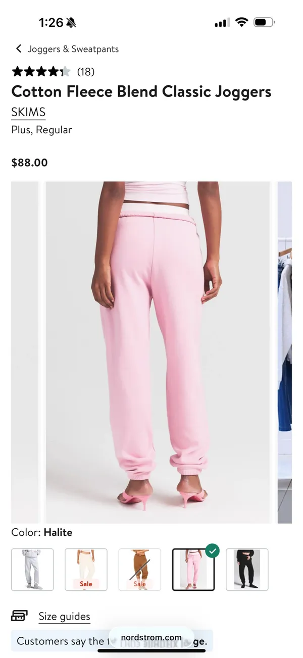 SKIMS Cotton Fleece Blend Classic Joggers - Image 3