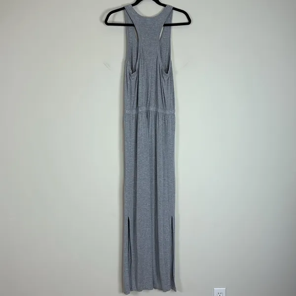 J. Crew Heather Gray Jersey Knit Racerback Maxi Dress Size Medium‎ - Image 6