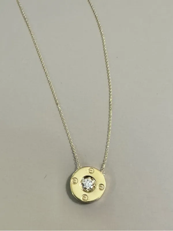 14K Yellow Gold Diamond Fashion Necklace - Image 5