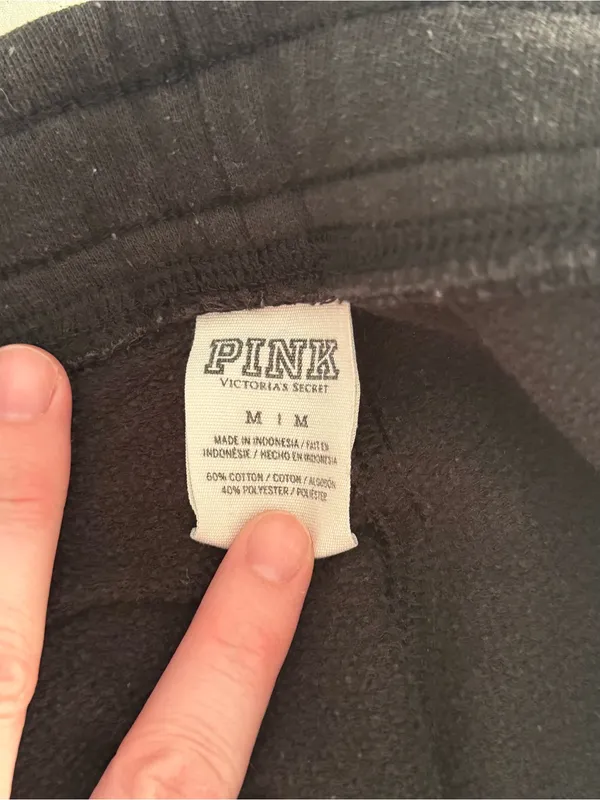 PINK Victoria's Secret Black Hoodie with Label - Image 3