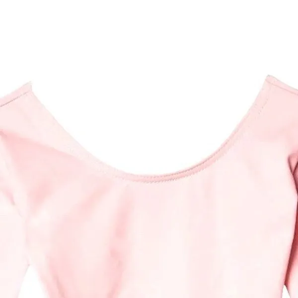 Capezio Adult Pet XS 2-4 Leotard Pink Long Sleeve Scoop Neck Dance Yoga Gym - Image 3