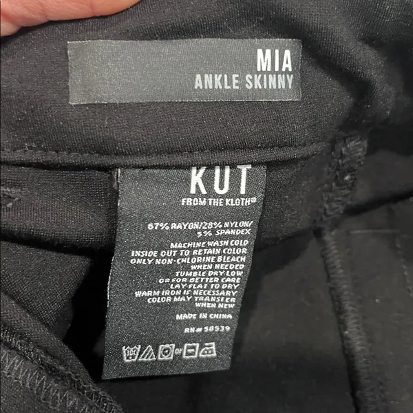 Kut from the Kloth “Mia” Ankle Skinny Dress Pants – Black | Size 0 | NWOT - Image 5