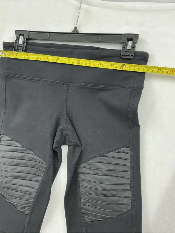 ALO Yoga Black Ribbed High-Rise Leggings 1074 - Image 3