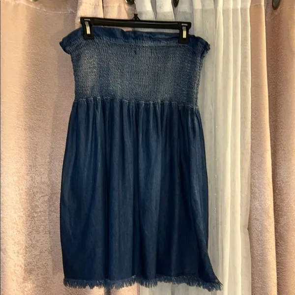 Rewash Size M Strapless Denim Dress - Image 5