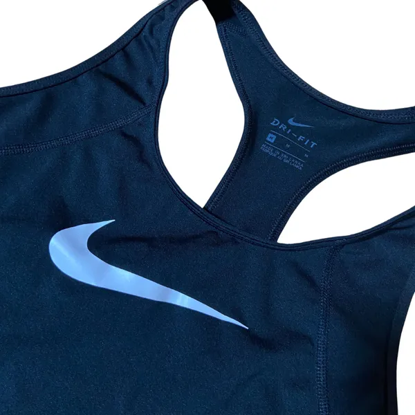 Dri-Fit Black Racerback Running Vented Tank Top White Center Swoosh Logo 🔥 - Image 2