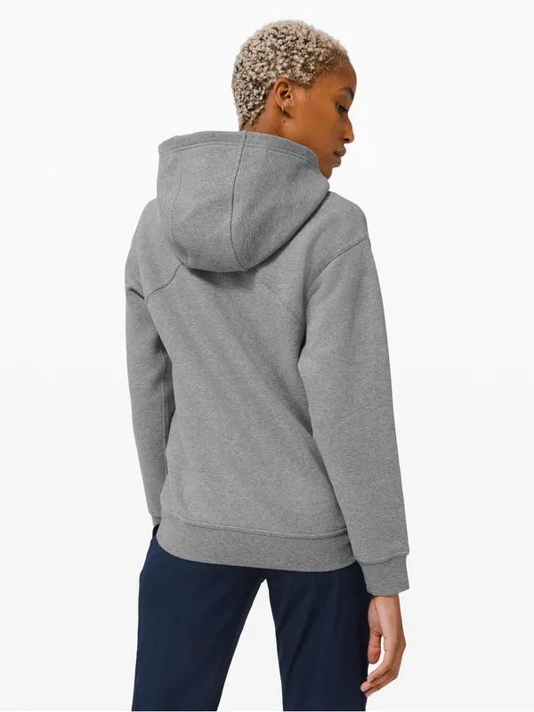 Lululemon All Yours Hoodie Fleece Heathered Core Medium Grey Size 6 NWOT - Image 3