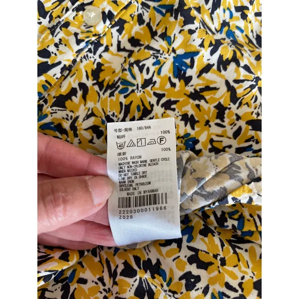 American Holic Floral Print Blouse Top Long Sleeve Button Down‎ Womens Medium - Image 5