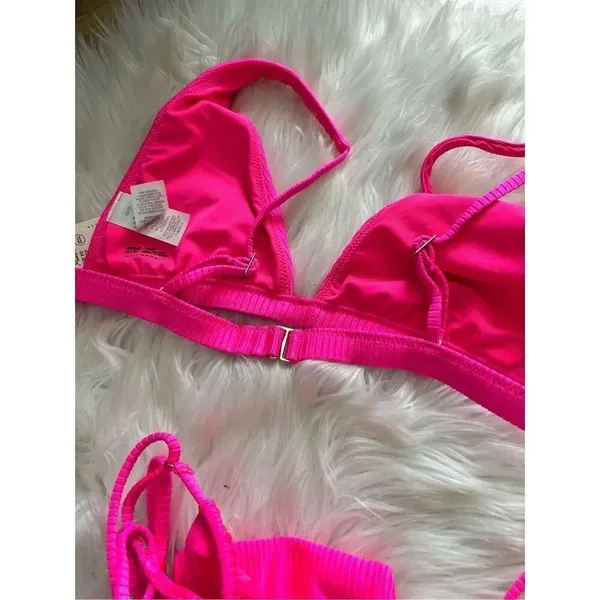 Aerie hot pink bikini xs cheeky tong like bikini new with tags sexy skimpy - Image 6