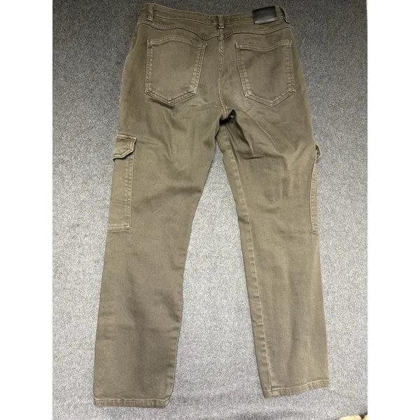 Mint Velvet Khaki Cargo Straight Slim Jeans Women's 8R uk 12R Combat Utility‎ - Image 2