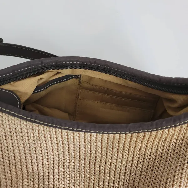 The‎ Sak Womens Shoulder Bag One Size Brown Adjustable Strap Zip Closure Woven - Image 3