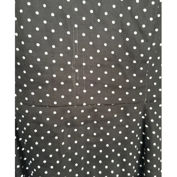 Torrid Black White Polka Dot Sweetheart Cutout Back Fit Flare Midi Dress Size 18 - Image 8