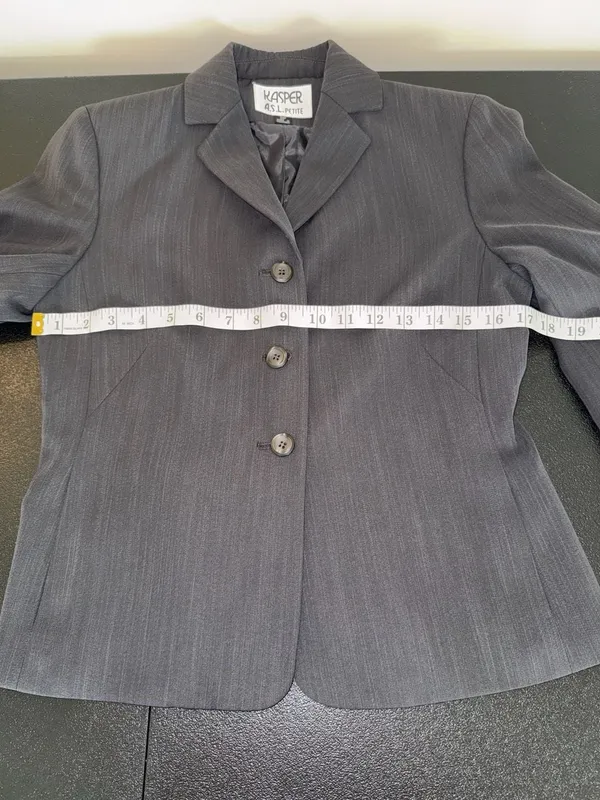 Kasper A.S.L. Petite Gray Blazer Size 2P - Image 4