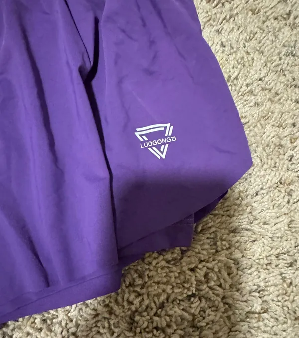 purple flowy shorts - Image 2