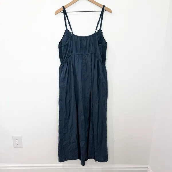 NWT Old Navy Fit & Flare Crochet Bodice Maxi Dress Tidewater Dark Teal size XL - Image 2
