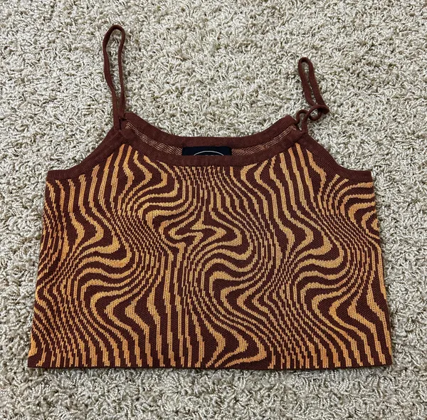 Cider LEOPARD KNIT TANK TOP - Image 3
