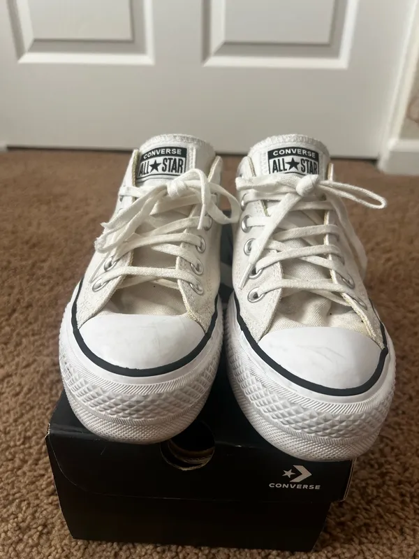 White Platform Converse Low-Top - Image 5