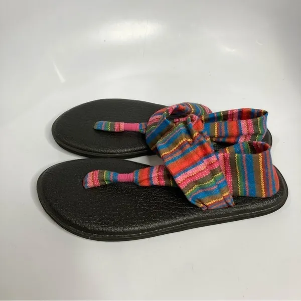 Sanuk multicolored sling back sandals‎ size 10 - Image 3