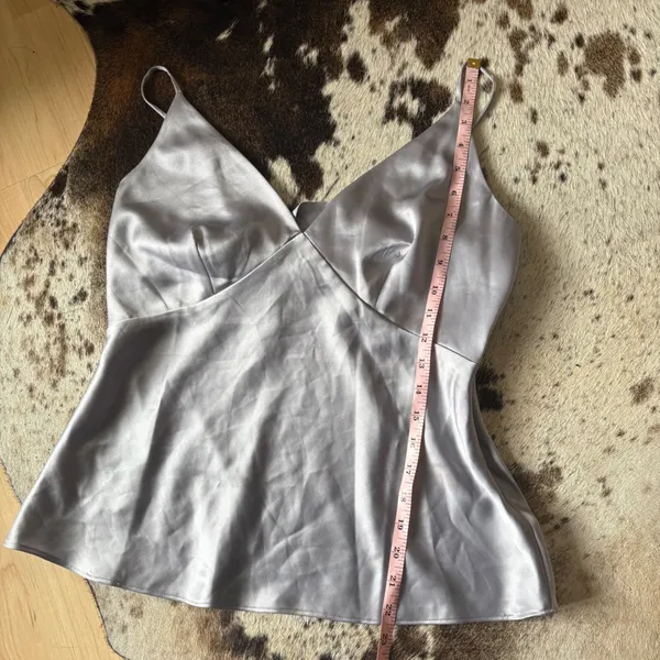 REFORMATION‎ Mickey Satin Top Lavender Size Medium - Image 10