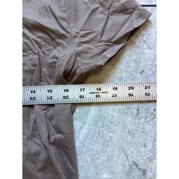 Quince Cotton Modal Scoop Neck Tee Dark Taupe Large LB102949-JDAVN01-17622 - Image 3