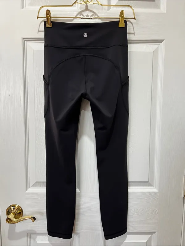 Lululemon Invigorate High-Rise Legging Pants Crop 23" Size 4 Black - Image 2