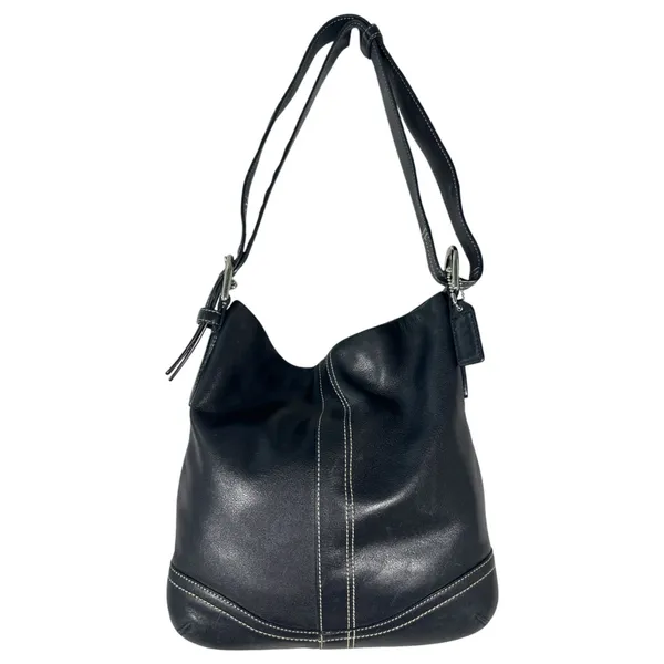 Coach 10938 Y2K Black Leather Shoulder Crossbody Convertible Bag Handbag Purse - Image 3