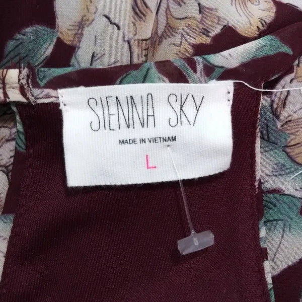 Sienna Sky Floral Midi Dress Sz L - Image 7