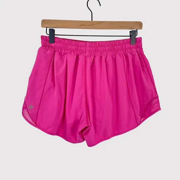 Lululemon Women Shorts Blue Hotty Hot II Athletic Lined Stretch Running Size 10 - Image 3