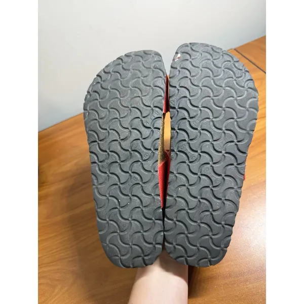 Birkenstock Birki's Red Sandals 2 Strap Sz EU 39/ US 8 Comfort Slip On - Image 6