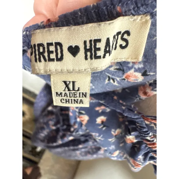 Inspired Hearts XL Milkmaid Coquette Midi Floral Dress- Smocked Underbust - Image 4