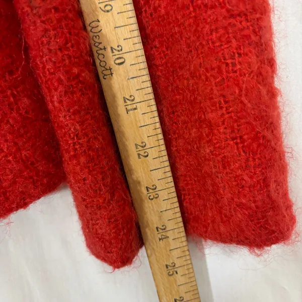 J.Crew Peacoat Red Mohair Wool Blend Double Breasted Jacket Retro Classic Work 6 - Image 9