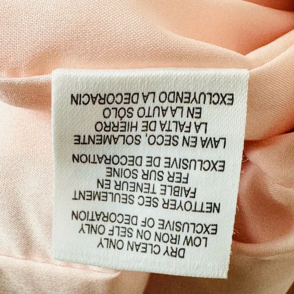 Worth Blush Pastel Pink Beaded Collar Wool Blend Shift Long Sleeve Dress - Image 12