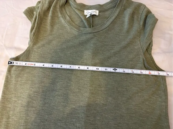 Jessica Simpson Brees Olive Green Maxi T-Shirt Dress L Side Slit Casual - Image 6