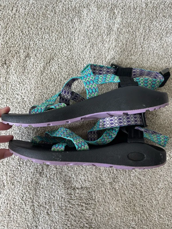 Chacos Z/2 Classic Sandals Blue Purple Geometric Strap Outdoor Activewear Water - Image 6