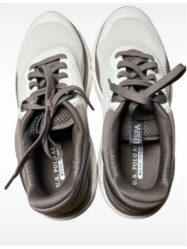 Women's U.S. Polo Assn. Sneakers White and Grey - Image 6