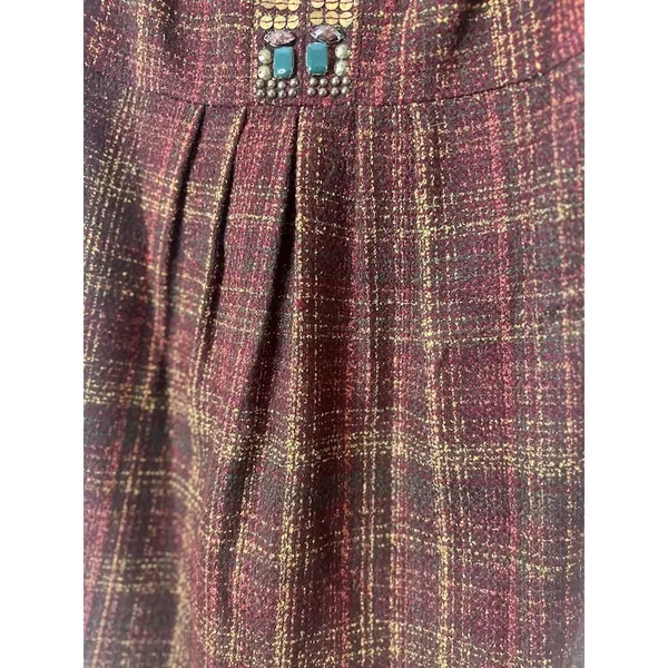 Laundry by Shelli Segal Plaid‎ Tweed Dress 8 Retro Academia Twee Preppy Office - Image 4