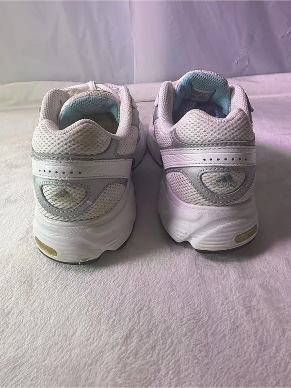 adidas White and Light Blue Women’s Athletic Running Shoes - Image 7