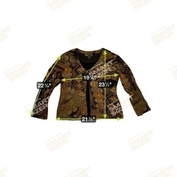 029-002 MIRASOL Size Large‎ Women Brown With Gold Accents Work Office L - Image 6