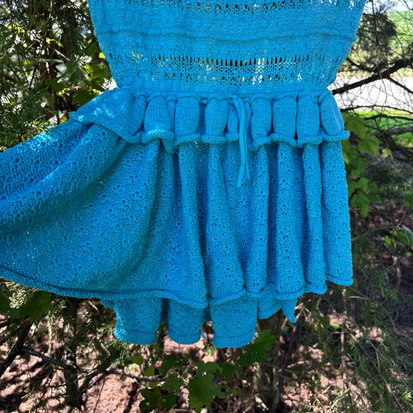 Free People Blue Juliette Ruffle Top - Image 2