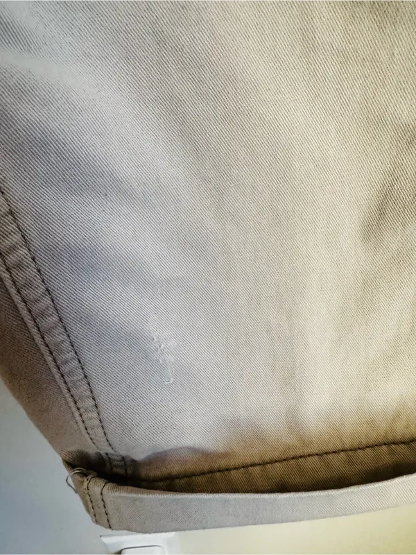 Free People Tan Cotton Twill Chino Pants High Rise Straight Leg Distressed 28 - Image 4