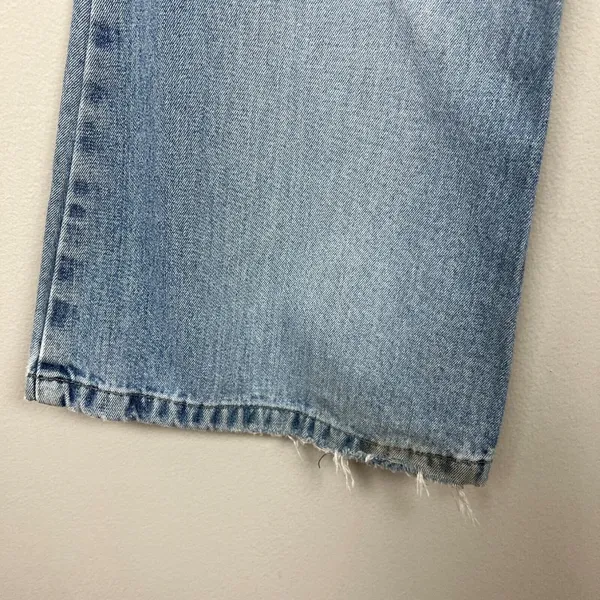 Todd Oldham Jeans 7x33 Blue Flare Leg Bell Bottom‎ Mid Rise Denim 90s Y2K Hippie - Image 5