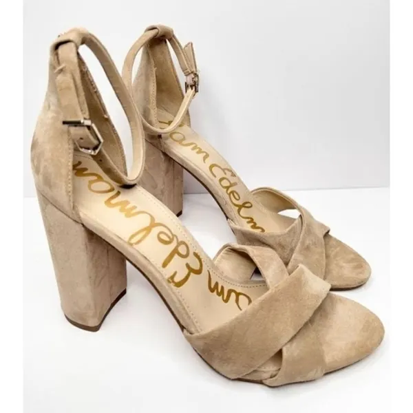 Sam Edelman Yaro Block Heel Ankle Strap Criss‎ Cross Sandals Size 10 - Image 3