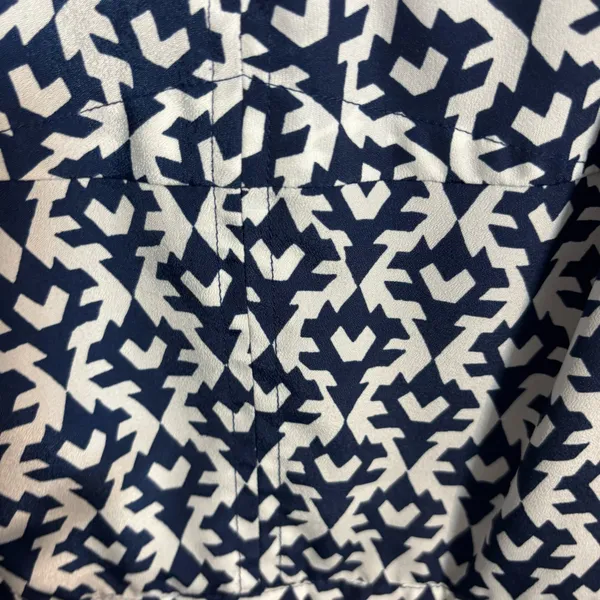 J. Crew Navy and White Printed Seaside Spaghetti-Strap Dress with Pockets - Image 2