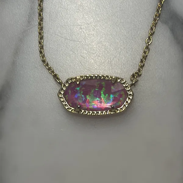 Kendra Scott gold Elisa Pendant pink - Image 2