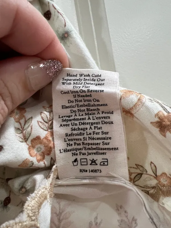 Loveshackfancy 100% cotton mini skirt brown and cream size medium - Image 4