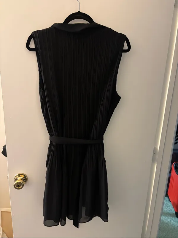 Abercrombie Black Button Up Mini Dress - Image 2
