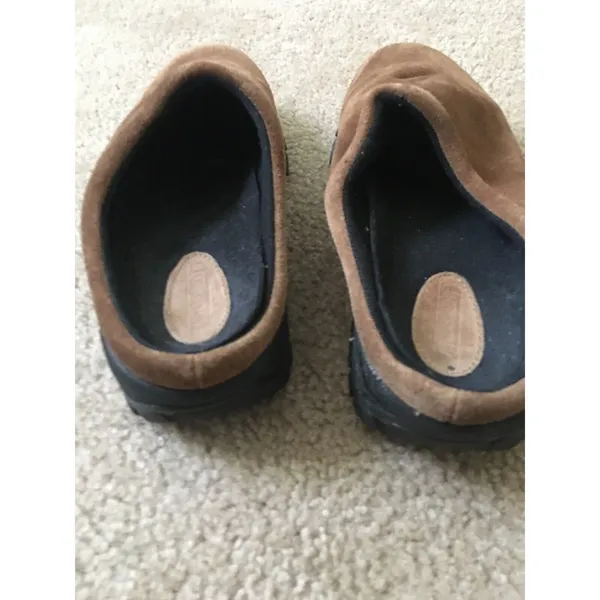 Lands' End Adult Unisex Suede Leather Clogs Shoes Size 8 Brown - Image 8