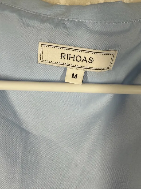 Rihoas Light Blue Peter‎ Pan Collar Milkmaid Midi Dress - Image 4