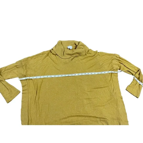 Anthropologie Postage Stamp marigold yellow‎ turtleneck sweater size medium - Image 7